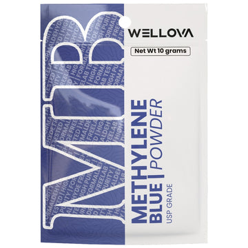 Wellova Methylene Blue Powder (10g) High-Purity | USP Grade | Sealed Ziplock Pouch